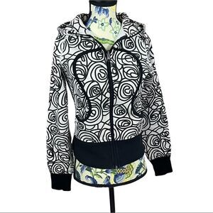 Lululemon Black and White Abstract Scuba Hoodie